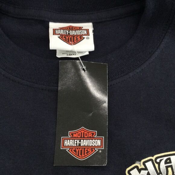 Harley-Davidson T-Shirt Women’s Size S Navy Harv's Macedon NY Motorcycles - Picture 4 of 6